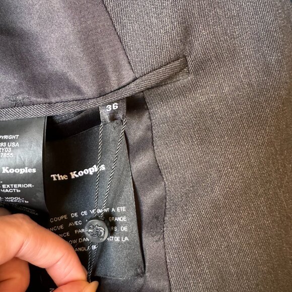 The Kooples Dark Grey Blazer Size 36 (women's medium) - Picture 7 of 8
